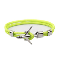 Modern Fashion Airplane Anchor Bracelets Men Charm Rope Chain Paracord Bracelet Women Male Air Force Style Wrap Metal Sport Hook Gift