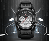 Men's Leather Waterproof Watch With Chronometers And Fluorescent Hands Excellent Design Perfect Gift