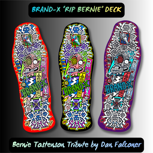 RIP Bernie Limited Edition, HAND-PAINTED Deck 10"x30.25" (PRE-ORDER, MARCH 2027)