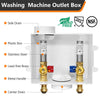 10 Pcs 1/2" Push Fit Inlet, Washing Machine Outlet Box, with Stainless Water Hammer Arrestor