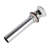 Bathroom Sink Overflow Flat Top Grid Drain Assembly, Chrome Plated