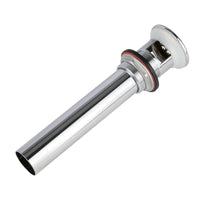 Bathroom Sink Overflow Flat Top Grid Drain Assembly, Chrome Plated