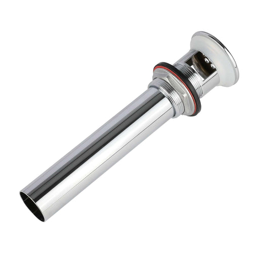 Bathroom Sink Overflow Flat Top Grid Drain Assembly, Chrome Plated