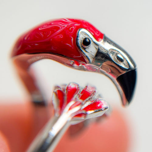 Statement Flamingo Rings