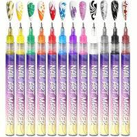 12-Color Nail Art Pen Set Quick Dry Acrylic Paint Markers