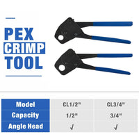 Crimper Plier Angle Tool Kit, 1/2" & 3/4"