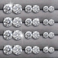 12-Pairs: Fashion Stainless Steel Stud Earrings