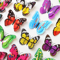 12-Piece Set: 3D Butterfly Magnets - Assorted Colors
