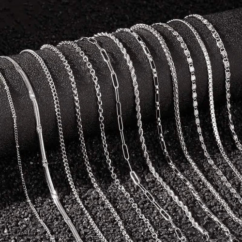 12-Pieces: Stainless Steel Clavicle Necklace Set