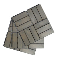 12" x 12" Square Teak Interlocking Deck Tiles
