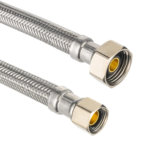 10 Pcs 3/8" C x F 1/2" x 12" SS Braided faucet Hose