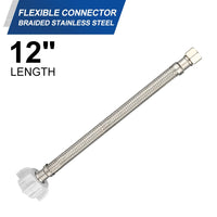 10 Pcs 3/8" C x 7/8" BC, 12" SS Braided Toliet Hose