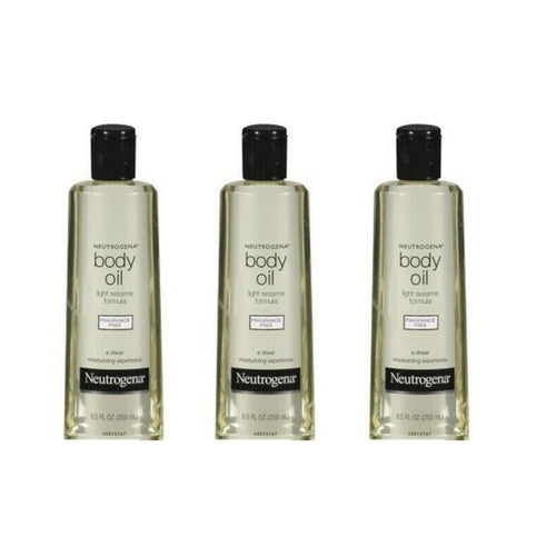 Neutrogena Body Oil Light Sesame Formula, Fragrance Free 8.5 Oz