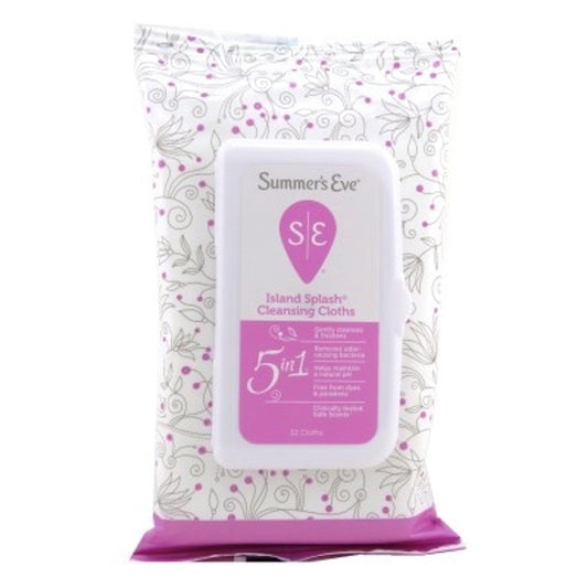 Summer's Eve 5 In 1 For Sensitive Skin Island Splash Cleansing Cloths