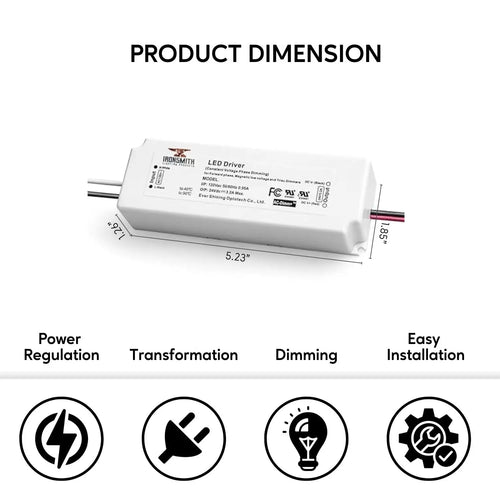 120V -24V 75W | LED Driver with Triac Dimmer