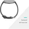 Fitbit Versa Lite Edition Smartwatch Silver Aluminum Case Charcoal Silicone Band EasyOptionXY LLC