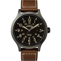 Timex Men's Expedition Scout Brown/Black 43mm Outdoor Watch, Leather Strap EasyOptionXY LLC