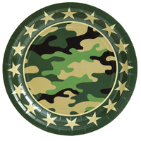 144-Piece Camo Party Decorations for Army-Themed Birthday, Baby Shower, Welcome Home Party, Serves 24, Includes Camouflage Paper Plates, Napkins, Cups, and Cutlery EasyOptionXY LLC
