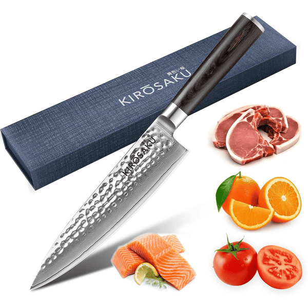 Kirosaku Premium Damascus Kitchen Knife 20cm - Extremely Sharp Kitchen Knife Made EasyOptionXY LLC