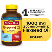 Nature Made Flaxseed Oil, 1000 Mg, Softgels, Value Size