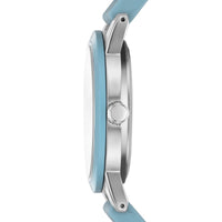 Time and Tru Ladies' Watch with Silver Round Case, Light Blue Bezel, Light Blue Sunray Dial and Light Blue Soft Silicone Strap (FMDOTT107) EasyOptionXY LLC