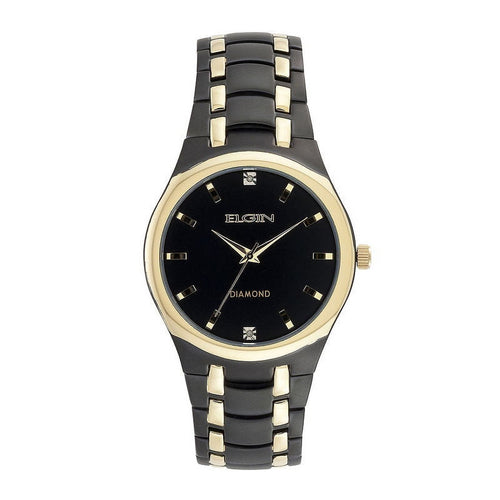 Elgin Adult Male Analog Watch in Black and Gold with Black Dial (FG8021) EasyOptionXY LLC