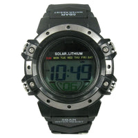 George Mens Solar Digital Wristwatch Plastic Strap EasyOptionXY LLC