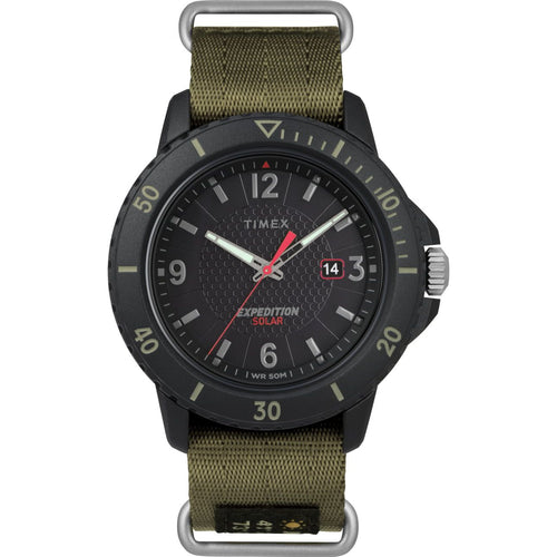 Timex Men's Expedition Gallatin Solar Green/Black 45mm Outdoor Watch, Fabric Slip-Thru Strap EasyOptionXY LLC
