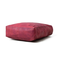 Maroon Leather Tote Bag