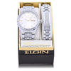 Elgin Adult Male Watch with Matching Bracelet Set in Silver with Gold Markers (FG180016SST) EasyOptionXY LLC