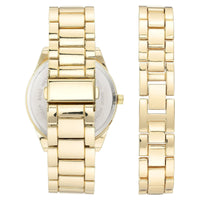 George Men's Round Black Dress Watch with a Classy Gold Tone Metal Band and Bracelet Set EasyOptionXY LLC