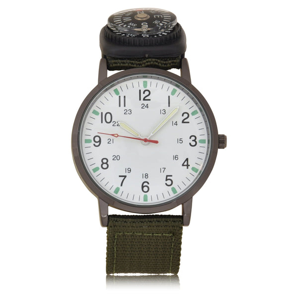 George Analog Unisex Watch in Green with Nylon Strap and Compass (4183Wmm) EasyOptionXY LLC