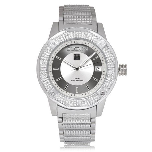 Elgin Adult Male Analog Watch with Silver tone Bracelet and Round Dial (FG160032) EasyOptionXY LLC