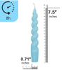 FCMSHAMD Spiral Taper Dinner Candles Conical Stick Candles H 18.5 cm for Holiday Wedding Party (Blue ) EasyOptionXY LLC