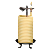 Eclipse -Candle by The Hour (20559B) 80-Hour Holiday Decorative Beeswax Coil Candle No-Scent- Yellow EasyOptionXY LLC