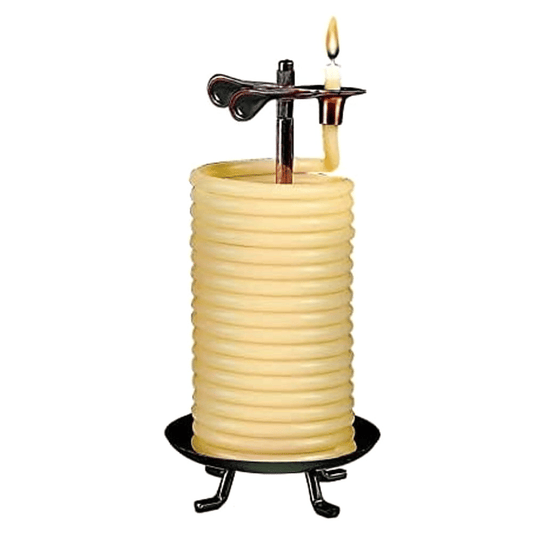 Eclipse -Candle by The Hour (20559B) 80-Hour Holiday Decorative Beeswax Coil Candle No-Scent- Yellow EasyOptionXY LLC