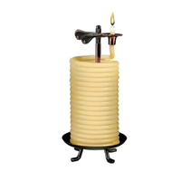 Eclipse -Candle by The Hour (20559B) 80-Hour Holiday Decorative Beeswax Coil Candle No-Scent- Yellow EasyOptionXY LLC