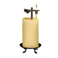 Eclipse -Candle by The Hour (20559B) 80-Hour Holiday Decorative Beeswax Coil Candle No-Scent- Yellow EasyOptionXY LLC