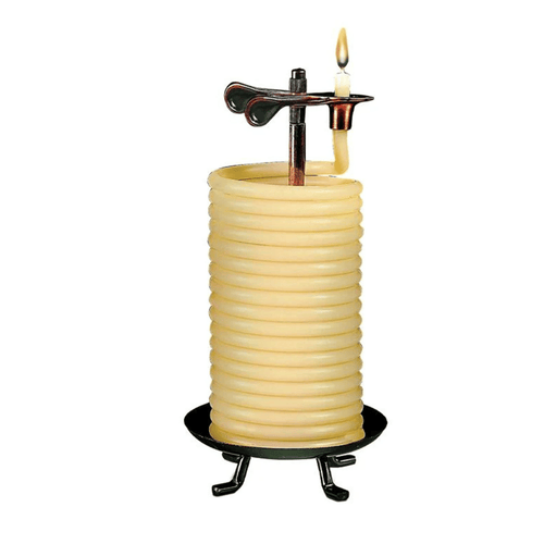 Eclipse -Candle by The Hour (20559B) 80-Hour Holiday Decorative Beeswax Coil Candle No-Scent- Yellow EasyOptionXY LLC