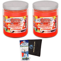 2 Pack of Pet Odor Exterminator Candles with Bonus Imperial Falcon Drawstring Bag containing a Surprise Scent Car Air Freshener (Flower Power) EasyOptionXY LLC