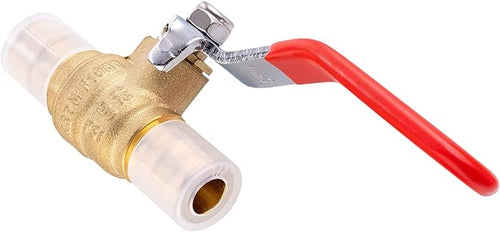 10 Pcs 3/4" PEX Expansion Ball Valve, RED (Lead Free)