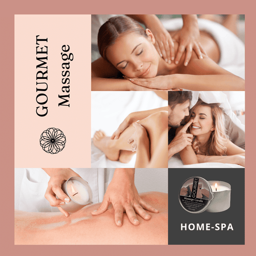 GOURMET COLLECTION Chocolate Scent Massage Oil Candle for Couples, Natural & Vegan (6.76oz) EasyOptionXY LLC