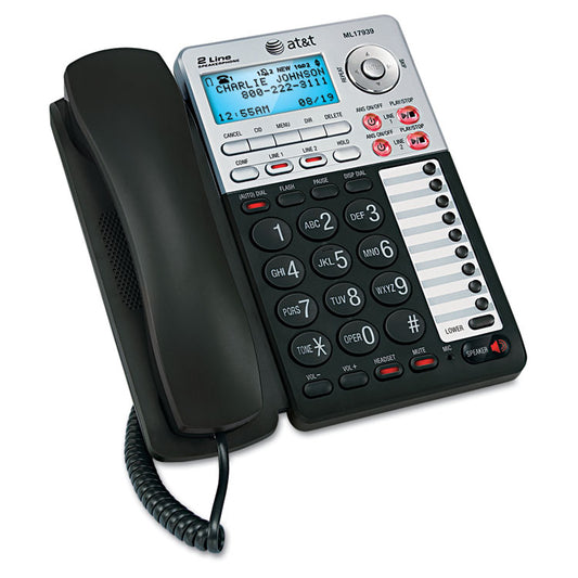 AT&T® ML17939 Two-Line Speakerphone with Caller ID and Digital Answering System