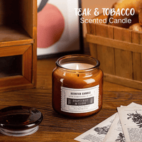Grapefruit & Clove Scented Candles for Home, Soy Wax Amber Glass Jar Decorative Aromatherapy Candle, 15.5oz EasyOptionXY LLC