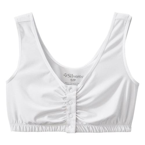 Silverts Adaptive Front Closure Bra - White, 2X-Large