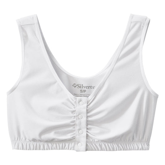 Silverts Adaptive Front Closure Bra - White, 2X-Large
