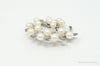 Large Antique Faux Pearl Sterling Silver Brooch Pin