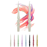 FCMSHAMD 9.5'' White Taper Candles-Smokeless Unscented(2 Pack) EasyOptionXY LLC