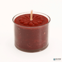 Elyon Tableware? 36 Coffee Scented Brown Colored Wax Deep Tealight Candles in Plastic Holder EasyOptionXY LLC