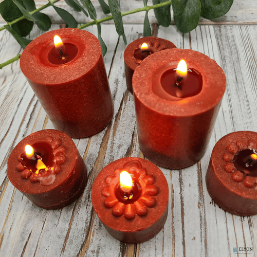 Elyon Tableware? 36 Coffee Scented Brown Colored Wax Deep Tealight Candles in Plastic Holder EasyOptionXY LLC
